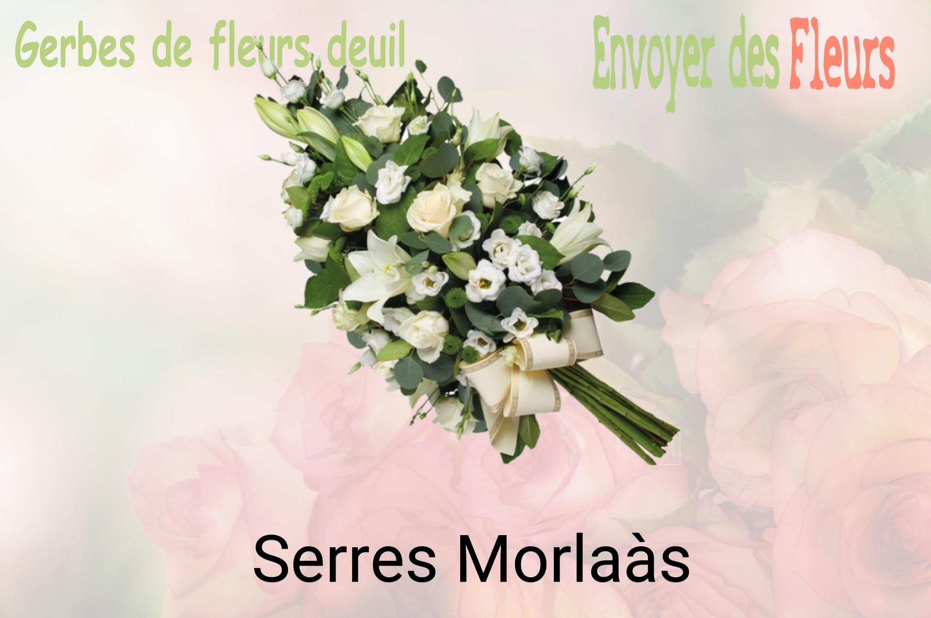 Gerbe de fleurs de deuil livrée à Serres-Morlaàs